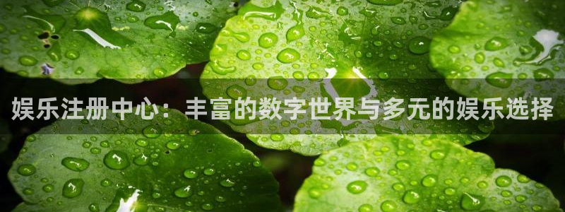 天辰娱乐是啥：娱乐注册中心：丰富的数字世界与多元的娱乐选择